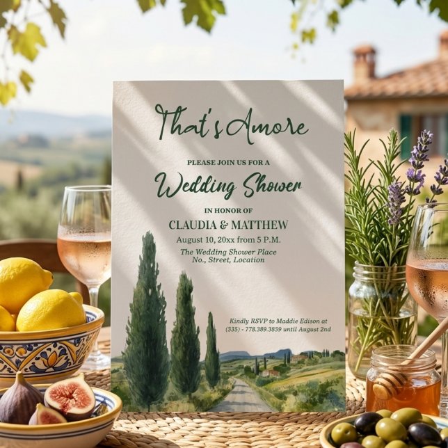 Invitation C'est l'Amore Vue Italienne Mariage Shower (Créateur téléchargé)