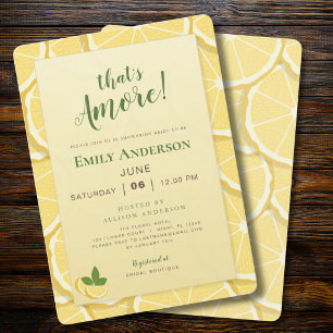 Invitation C'est l'Amour : Baby Shower Citron Italien d'Ama