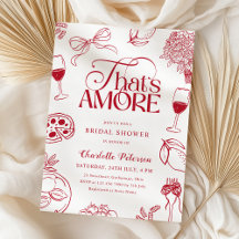 C'est l'Amour Baby Shower Rouge