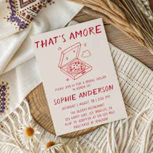 Invitation C'est l'Amour Fête de Mariage Pizza