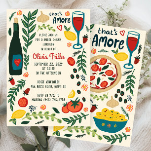 Invitation C'est l'amour Nourriture Italienne DOUCHE DE MARIÉ