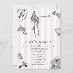 Invitation C'est l'Amour Nourriture Italienne Mariage Shower