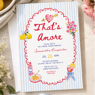 Invitation C'est l'amour, une baby shower italienne fantaisis