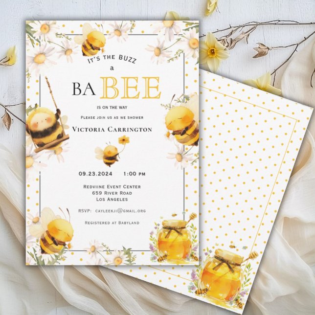 Invitation C'est le Baby shower Buzz Bumble Bee (Créateur téléchargé)