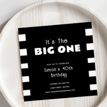 C'est le Big One Black & White Stripes Adulte