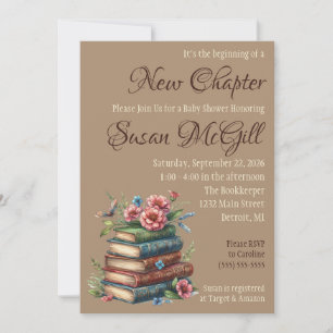 Invitation C'est le début d'un nouveau Baby shower de chapitr