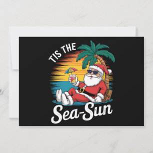 Invitation C'Est Le Sea Sun Père Noël Beach Noël En Juy