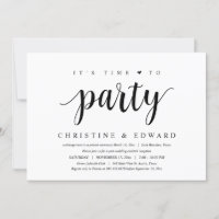 C'est l'heure de faire la fête, Mariage intimiste