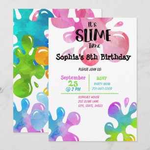 Invitation C'est l'heure des fêtes d'anniversaire