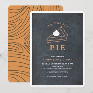 Invitation C'est l'heure du dîner de Thanksgiving de Pie Chal