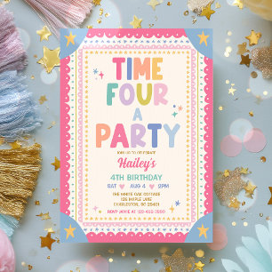 Invitation C'est l'heure d'une fête pour une fille fantaisist