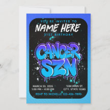 C'est l'invitation d'anniversaire du signe du Canc