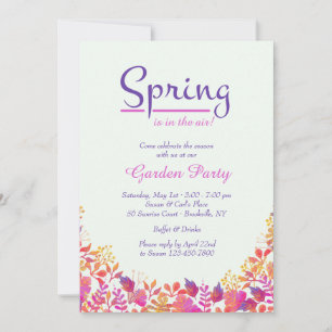 Invitation C'est l'invitation de la fête de jardin de printem