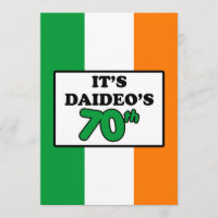 C'est l'Invitation du drapeau irlandais de Daideo,