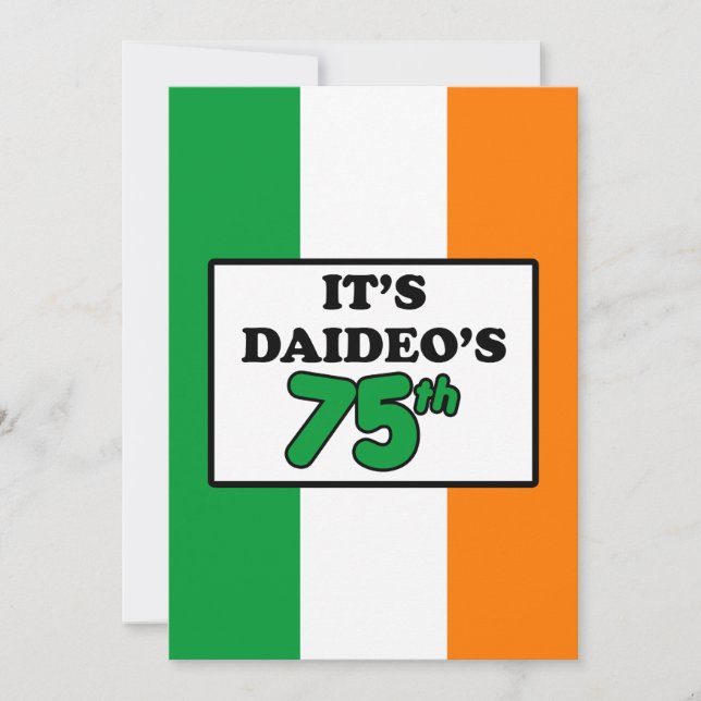 Invitation C'est l'Invitation du drapeau irlandais de Daideo, (Devant)