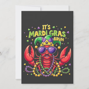 Invitation C'est Mardi Gras Bruh Funny Shrimp La Nouvelle-Orl