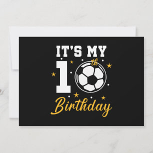 Invitation C'est mon 10e anniversaire de football dix ans