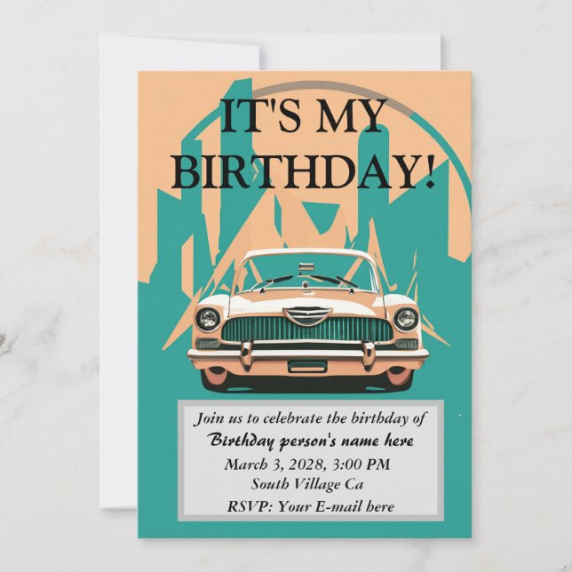 Invitation C'est mon anniversaire ! (Devant)