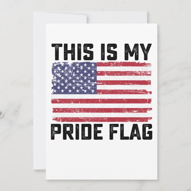 Invitation C'Est Mon Drapeau De Fierté USA (Devant)