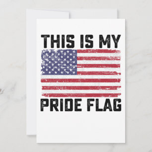 Invitation C'Est Mon Drapeau De Fierté USA