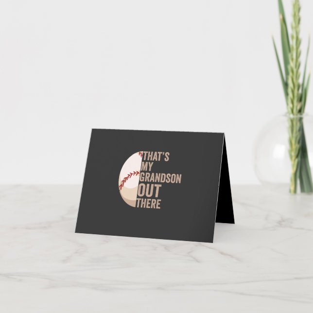 Invitation C'est mon petit-fils là-bas, amateur de baseball d (Devant)