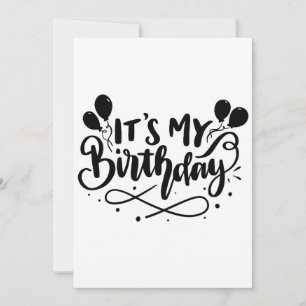 Invitation C'est My Birthday Script Design - Whimsical Balloo