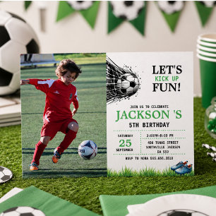 Invitation C'est parti ! Fête d'anniversaire de football 5
