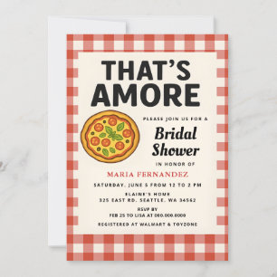 Invitation C'est plus italienne Pizza Party Fête des mariées