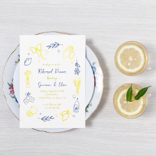 Invitation C'Est Plus Tiré À La Main Dîner De Répétition Ital