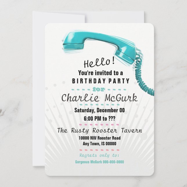 Invitation C'est pour toi !Invitation à la fête d'anniversair (Devant)