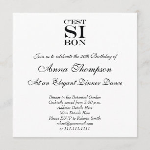 Invitation C'est si bon - C'est si bon français