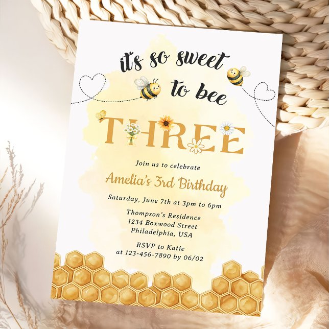 Invitation C'est si doux d'être une abeille pour une invitati (Créateur téléchargé)