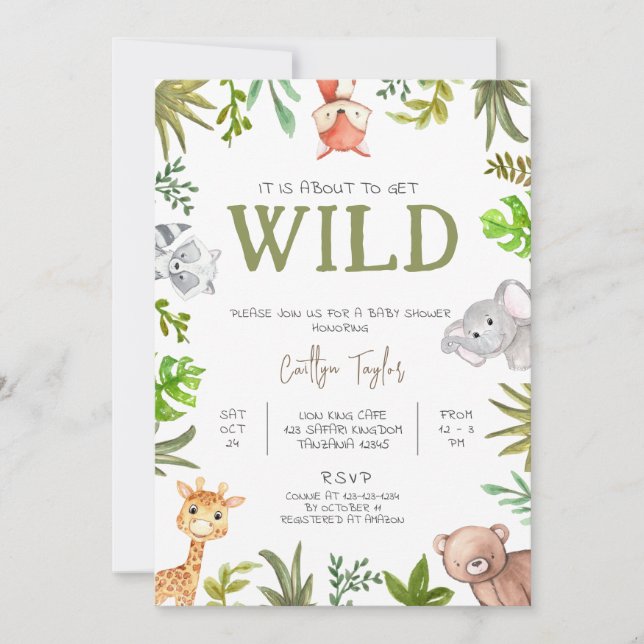 Invitation C'est sur le point d'obtenir le Baby shower SAUVAG (Devant)