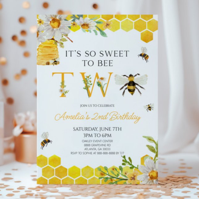 Invitation C'est tellement doux d'être deux fête d'anniversai (Créateur téléchargé)