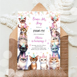 Invitation C'est temps de faire la Paw-tie Animaux de Fête An