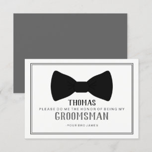 Invitation C'est temps de s'habiller en garçon d'honneur - Te