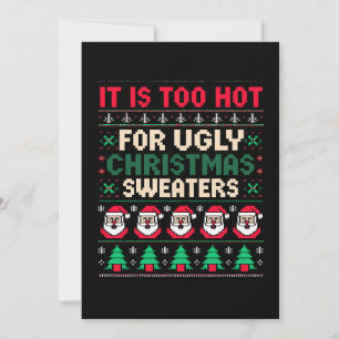 Invitation C'est Trop Chaud Pour Le Père Noël Des Pulls De No