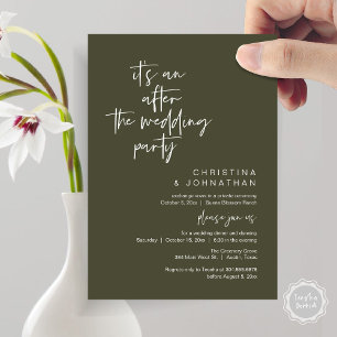 Invitation C'est un après la fête de mariage, dîner d'elopeme