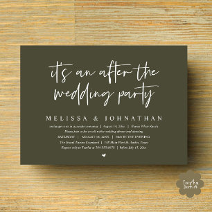 Invitation C'est un après la fête de mariage, dîner romantiqu