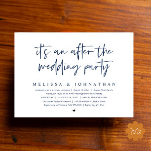 Invitation C'est un après la fête de mariage, dîner romantiqu