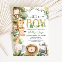 C'est un Baby shower animal de Safari de la Jungle