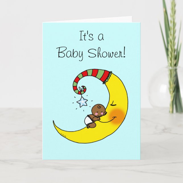 Invitation C'est un Baby shower ! (Bébé garçon) (Devant)