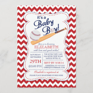 Invitation C'est un Baby shower de baseball de bébé garçon