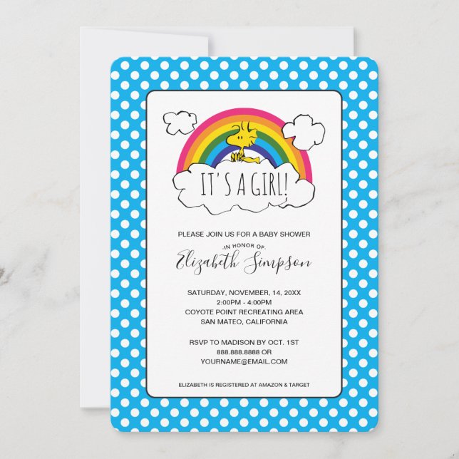 Invitation C'est un Baby shower de fille (Devant)
