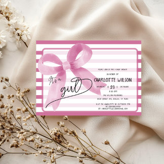 Invitation C'est un Baby shower de filles mignonnes à crosses