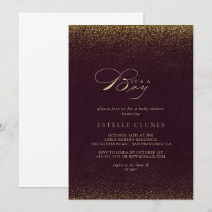 Invitation C'est un Baby shower de Parties scintillant d'or d