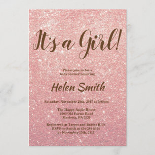 Invitation C'est un Baby shower de Parties scintillant rose o