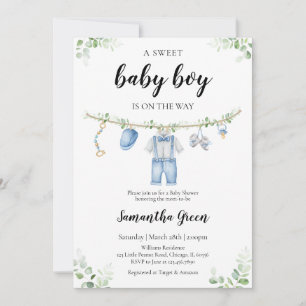 Invitation C'est un Baby shower de vêtements pour bébé