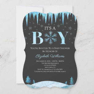 Invitation C'est un Baby shower d'hiver Snowflake