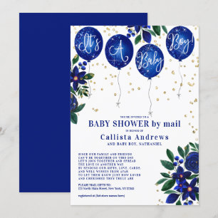 Invitation C'est un Baby shower Floral de Parties scintillant